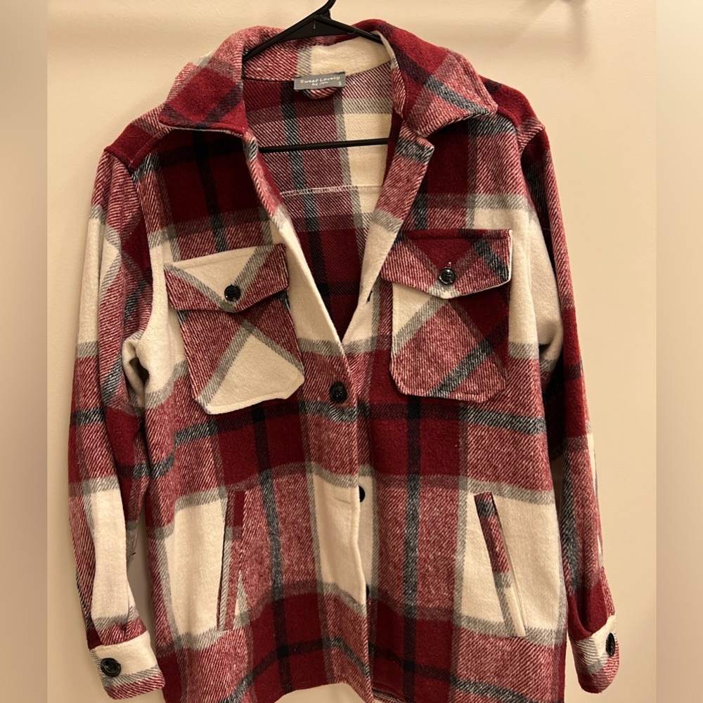 NEW! Red oversized shacket